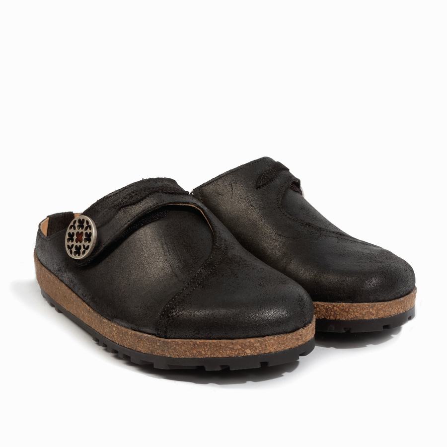 Haflinger Adventure Clogs Dam Svarta | DLW7148PH