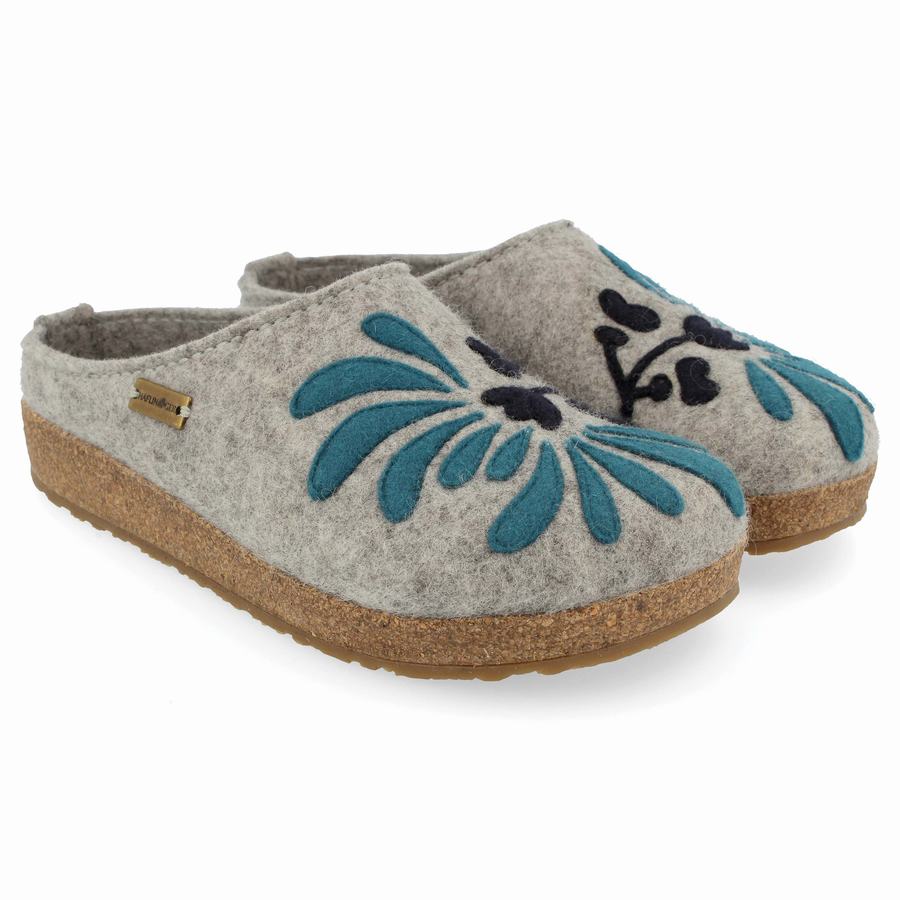 Haflinger Blooming Clogs Dam Silver Grå | ZCM3965ZY