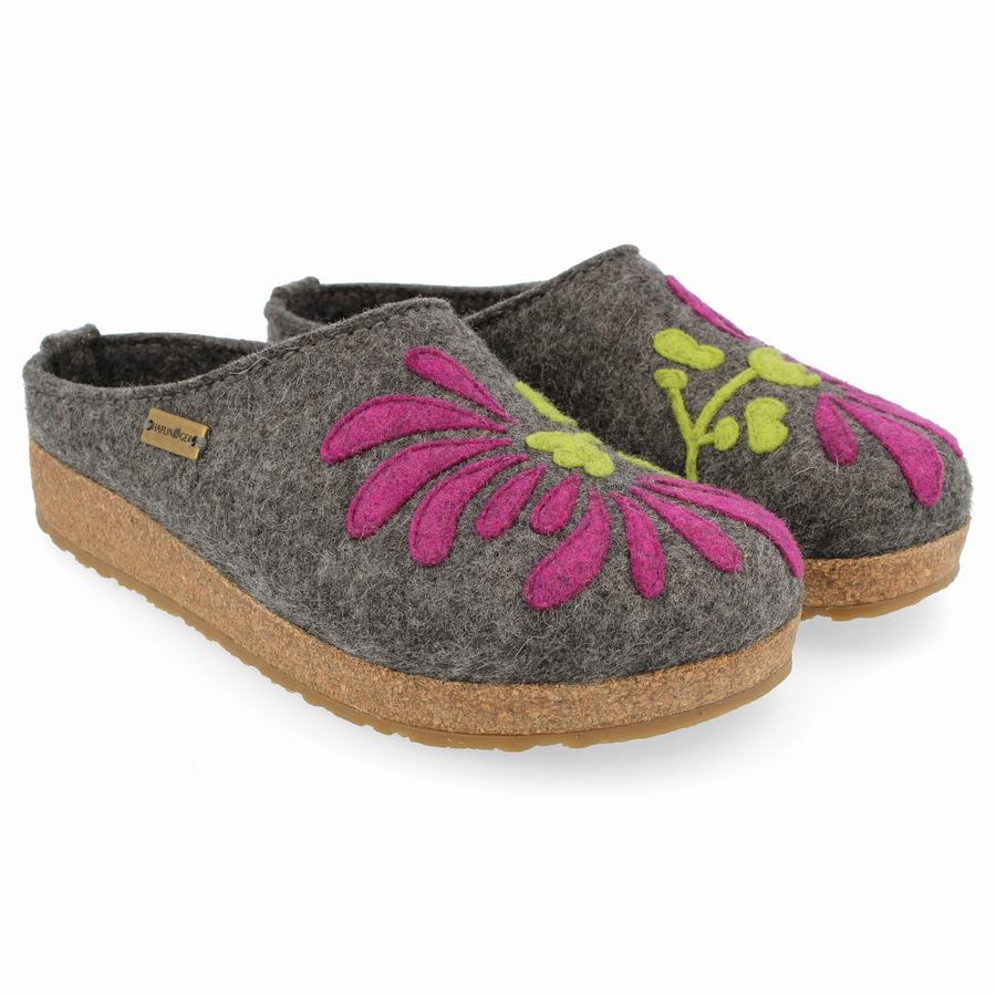 Haflinger Blooming Clogs Herr Grå | ZJG2995LI