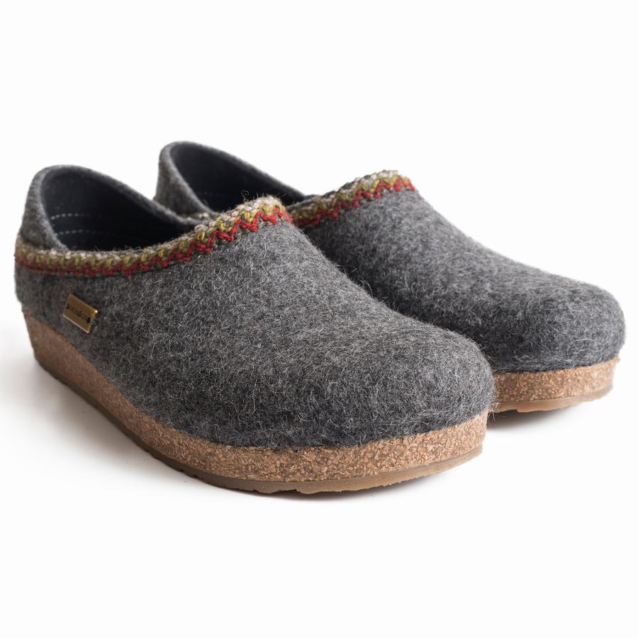 Haflinger Gzh Zigzag Clogs Dam Grå | YJN5629QY