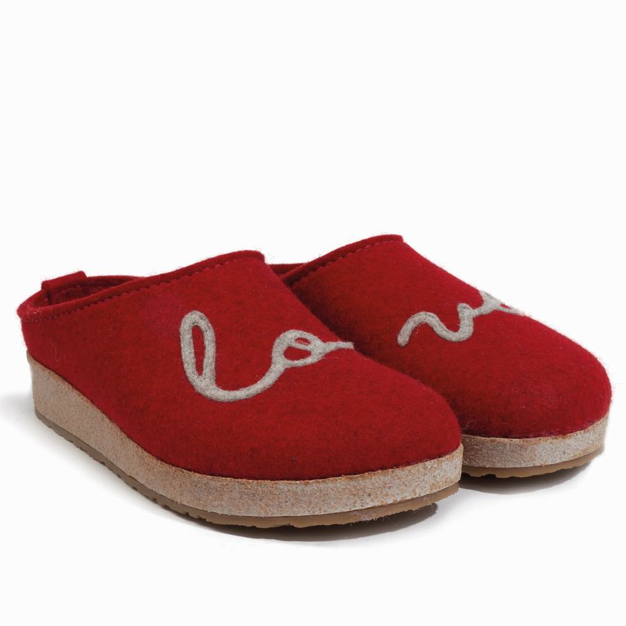 Haflinger Lovely Clogs Dam Röda | SOV6225YU