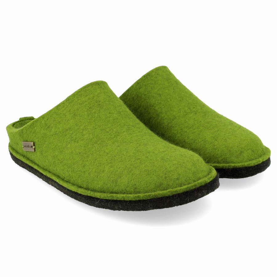 Haflinger Soft Novelty Tofflor Dam Gröna | HTT10028NY