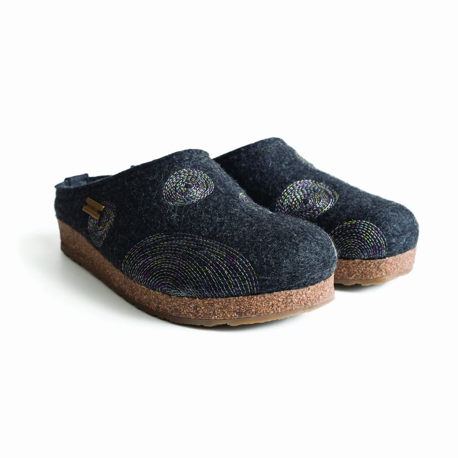 Haflinger Spirit Clogs Dam Marinblå | FZJ782RB