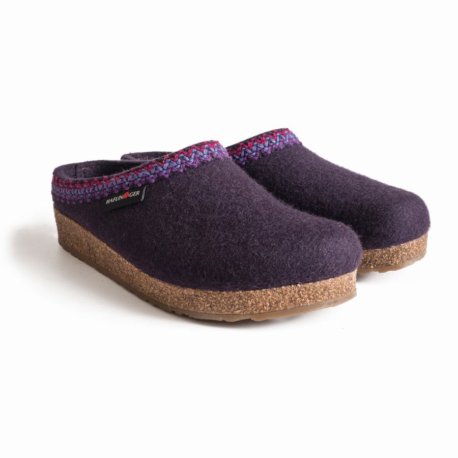 Haflinger Zigzag Clogs Herr Mörklila | IGG596TU