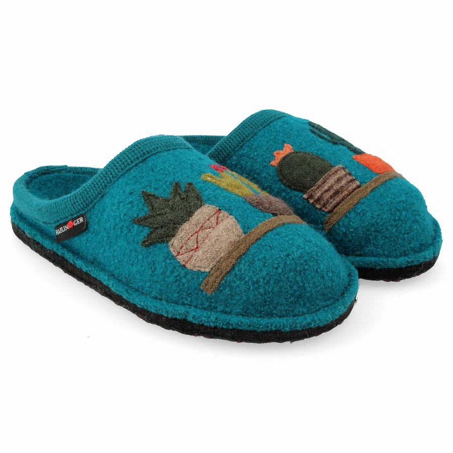 Haflinger Cactus Novelty Tofflor Dam Blå | NOB2581PF