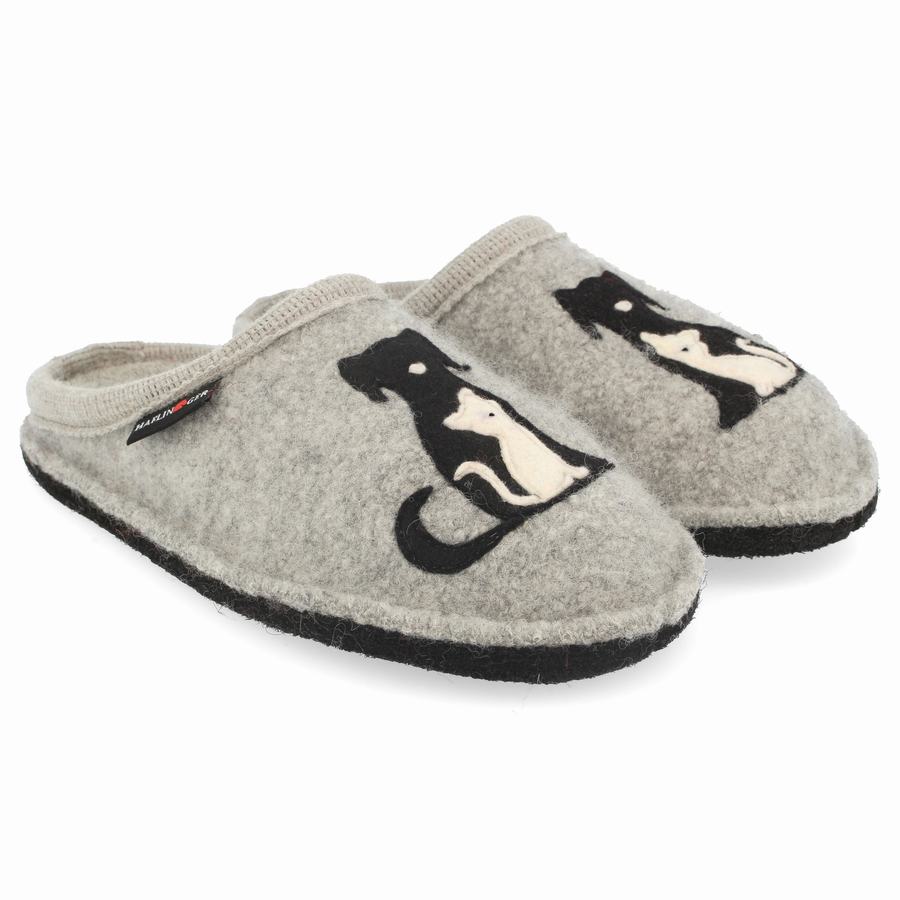 Haflinger Canegatto Novelty Tofflor Dam Silver Grå | QAF942FK