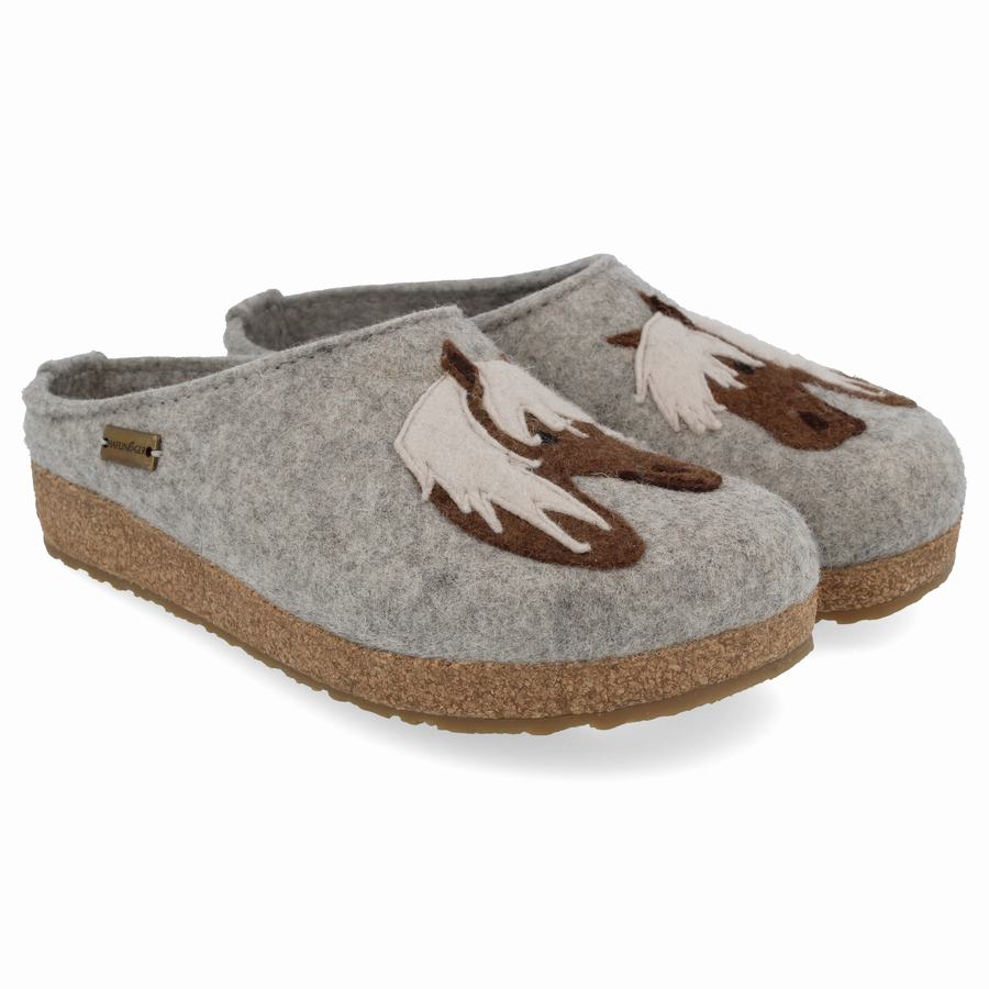 Haflinger Cavallo Clogs Herr Silver Grå | UJG454FL