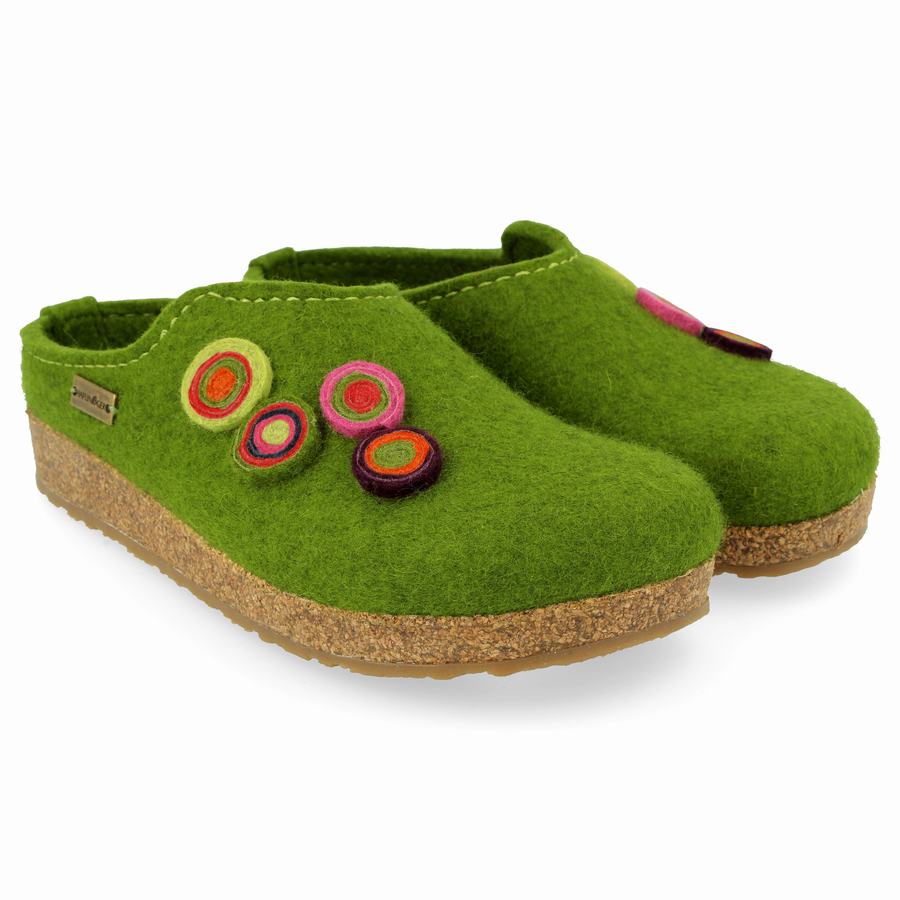 Haflinger Chloe Clogs Dam Gröna | XMC260HN