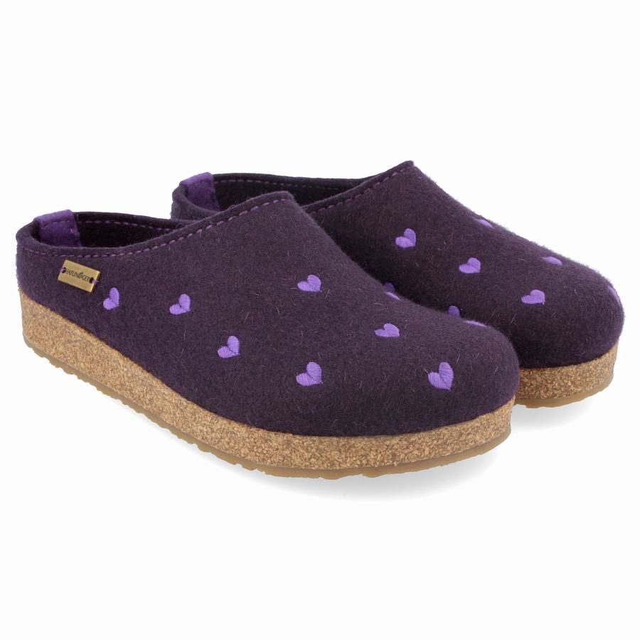 Haflinger Cuoricini Clogs Dam Lavendel | PDX6171WG