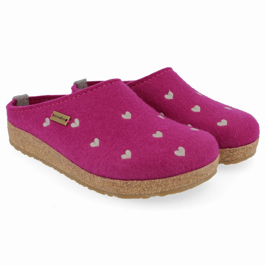 Haflinger Cuoricini Clogs Dam Lila | WZL8079EB