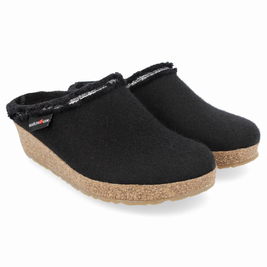 Haflinger Fringe Clogs Dam Svarta | LZO516WB