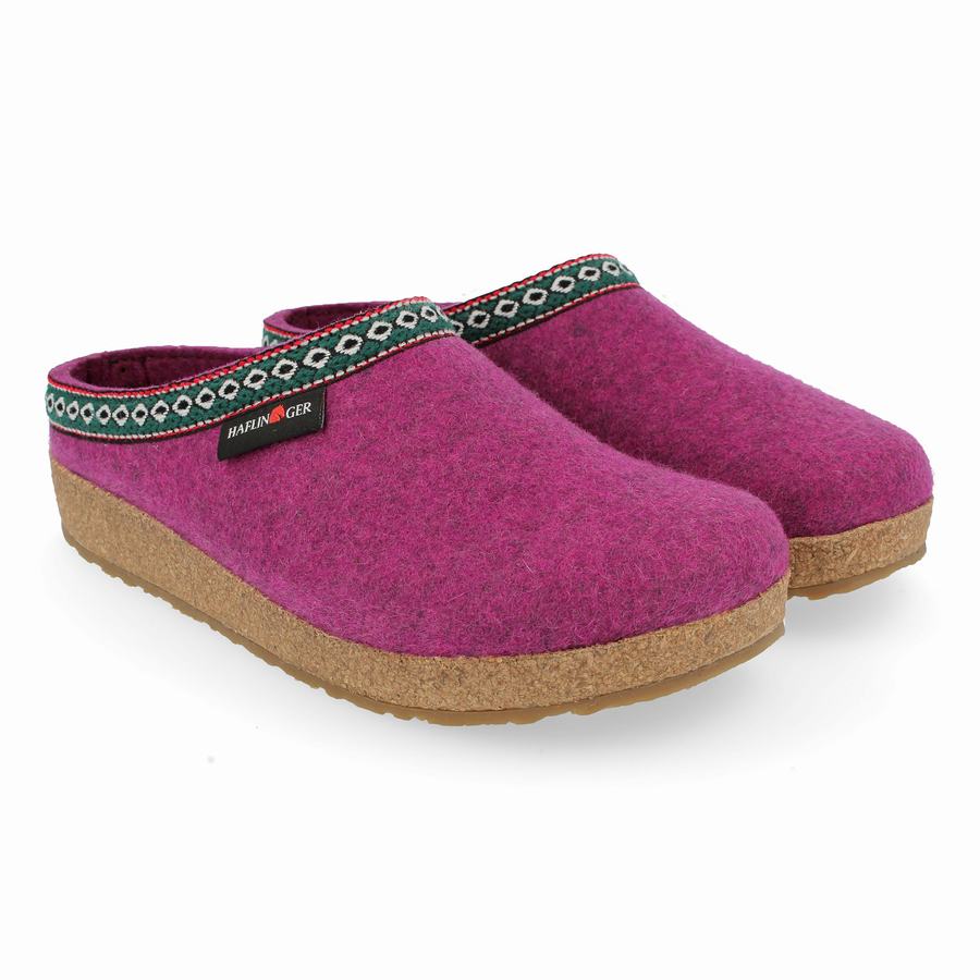 Haflinger Gz Clogs Dam Lila | JEQ8377MD