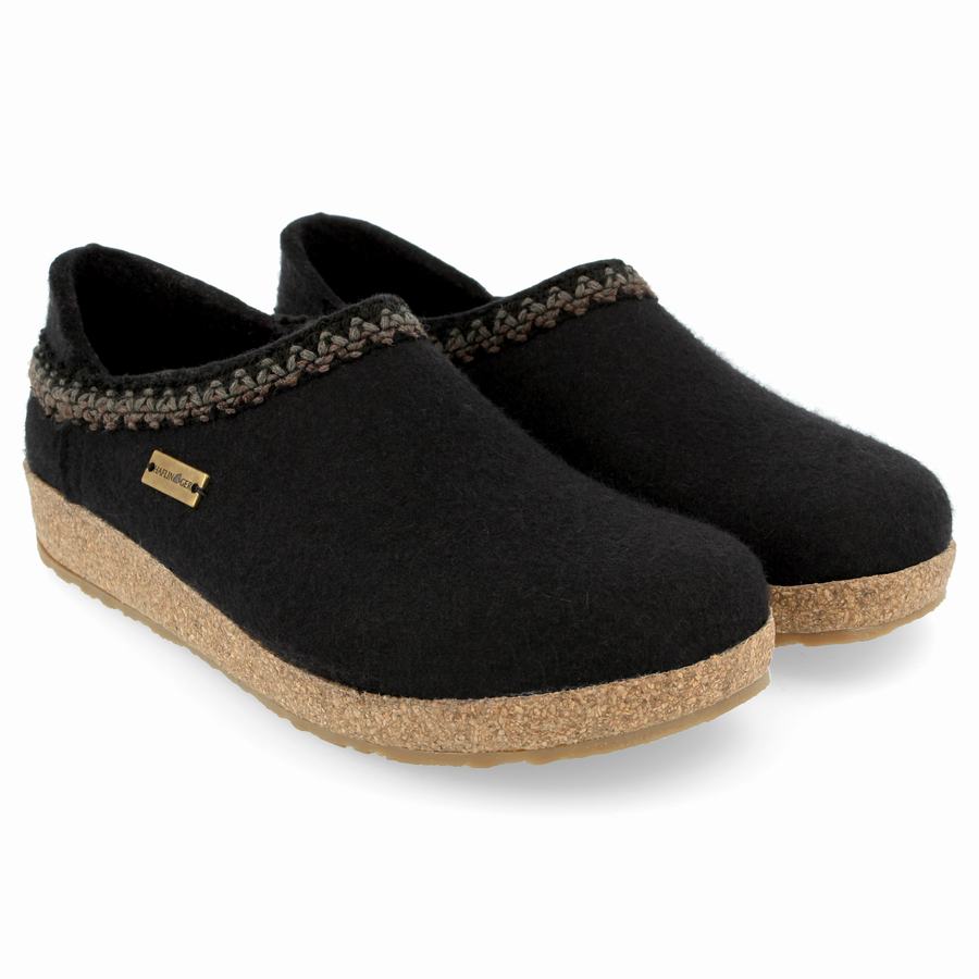 Haflinger Gzh Zigzag Clogs Dam Svarta | GLO2310GL