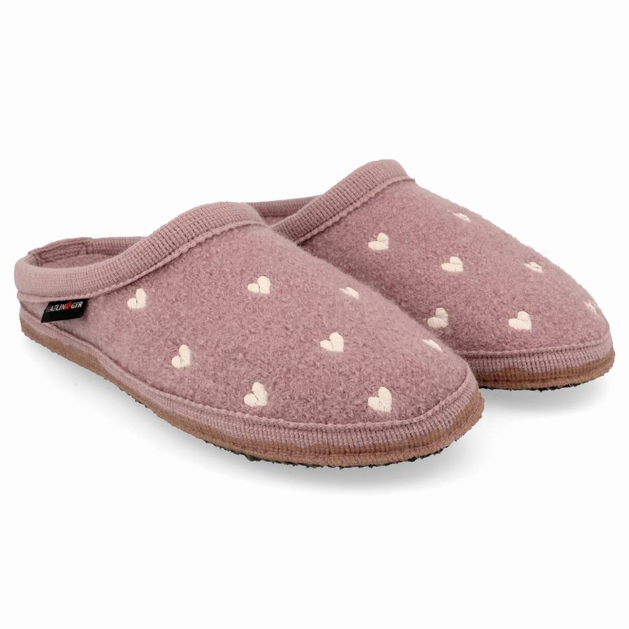 Haflinger Hearts mjuk sula Tofflor Dam Rosa | IMD8246SP