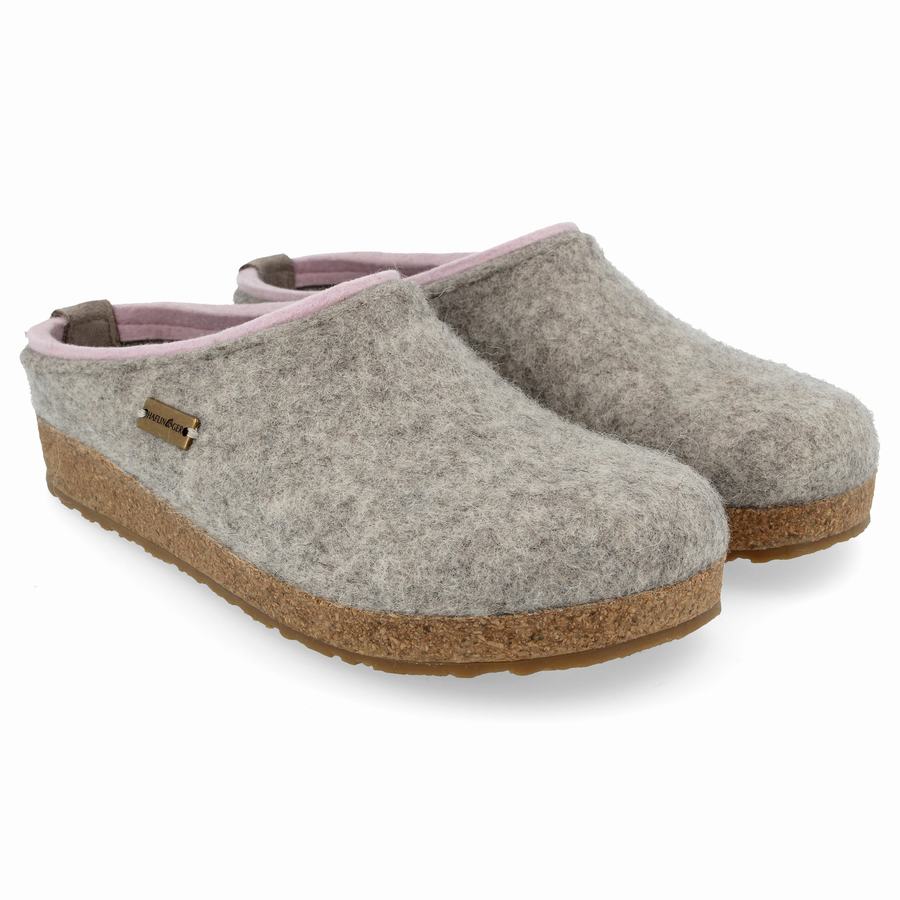 Haflinger Kris Clogs Dam Silver Grå | EAG4865UV