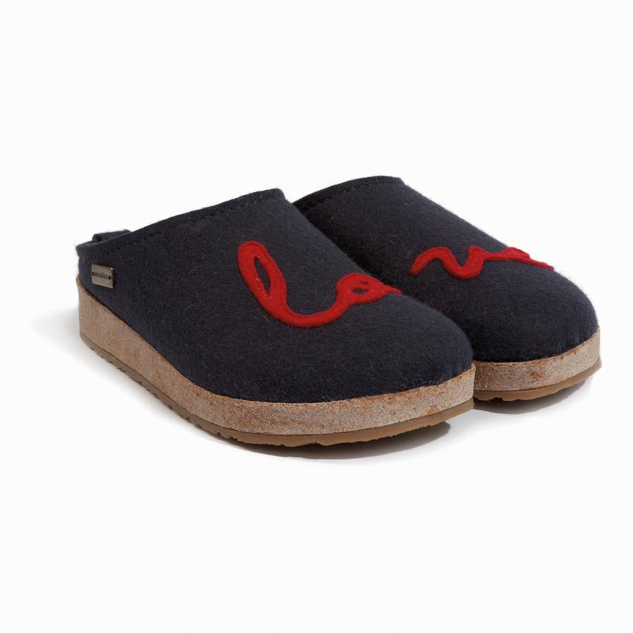 Haflinger Lovely Clogs Dam Marinblå | AJY5356WH