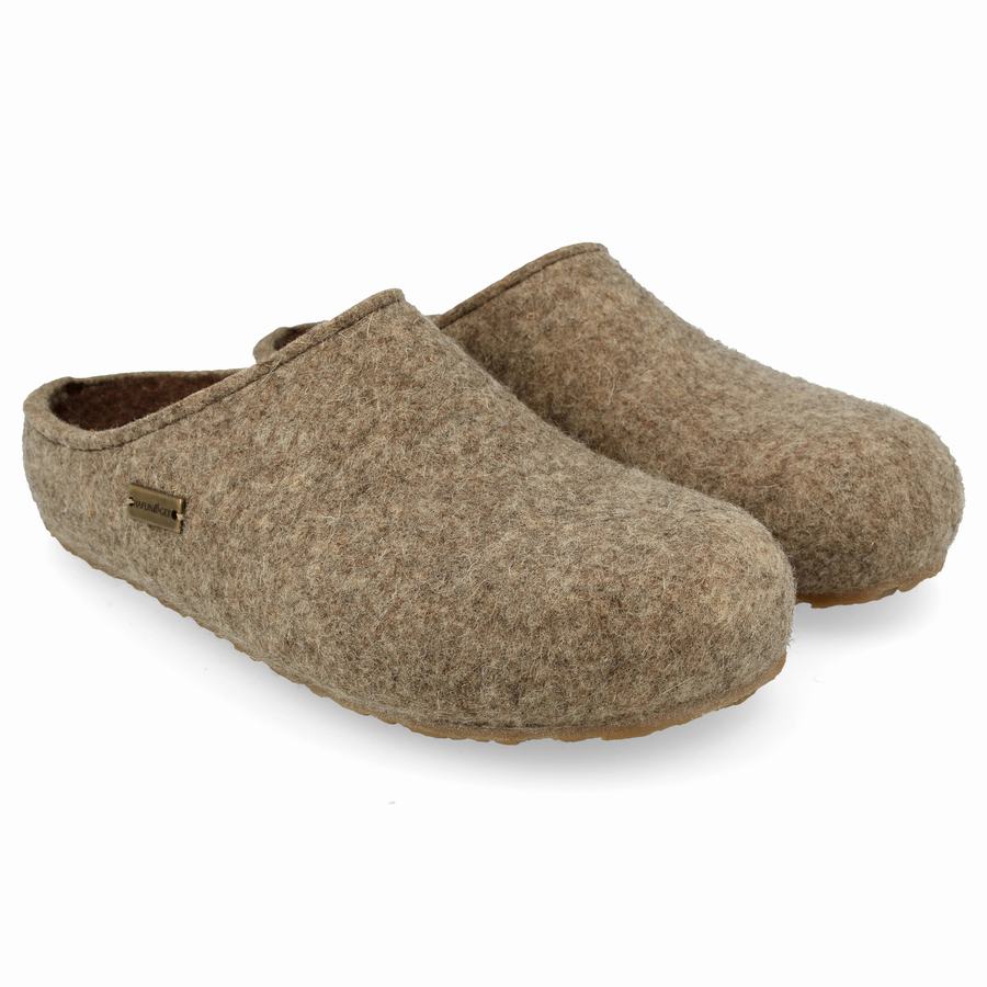 Haflinger Michl Clogs Dam Beige | PXA7318LQ