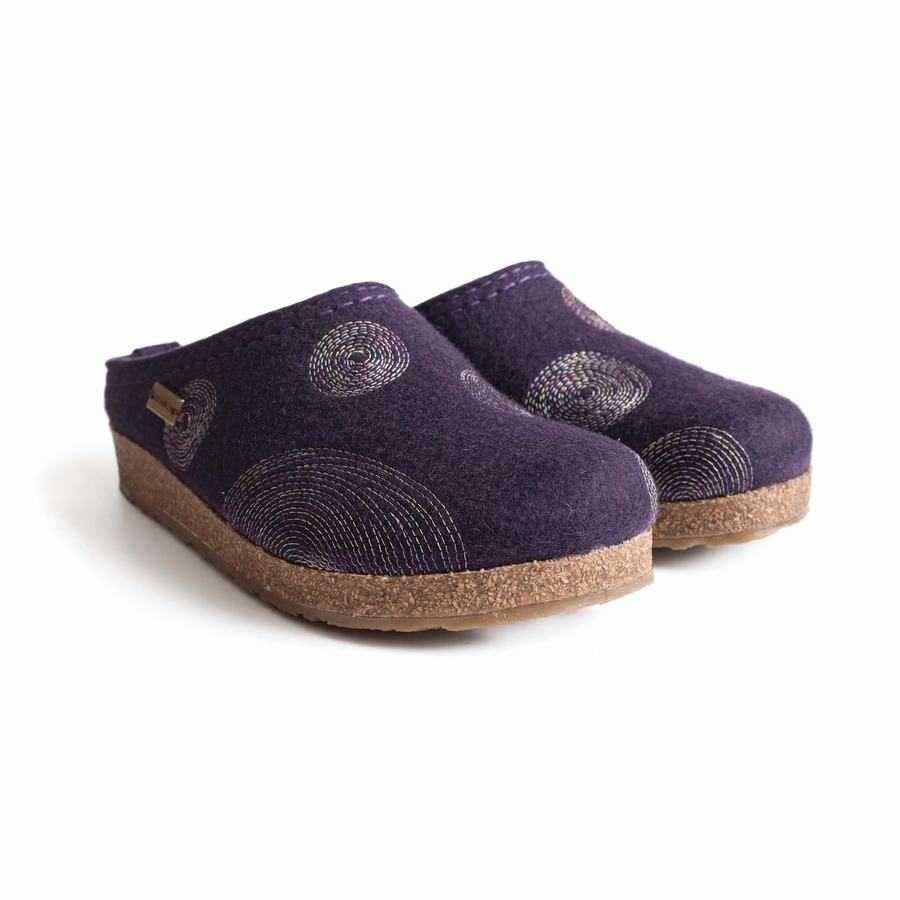 Haflinger Spirit Clogs Dam Lila | UYS5763AZ