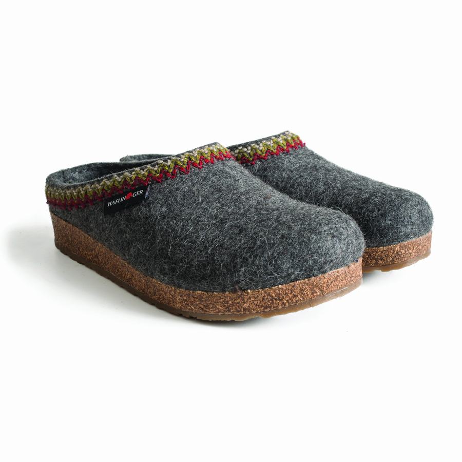 Haflinger Zigzag Clogs Herr Grå | NSD3147MO